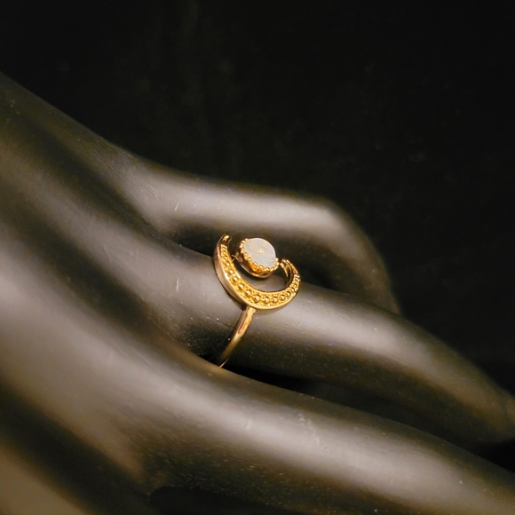 2/$20 Celestial Gold Crescent Moon Ring - Picture 4 of 4